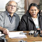 Amanda Asijak, en la conferencia junto a Adolfo Pérez Esquivel. Imagen: Joaquín Salguero