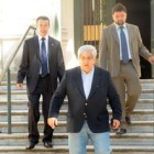 Piumato sale de los Tribunales Federales de la ciudad tras declarar. Imagen: Alberto Gentilcore